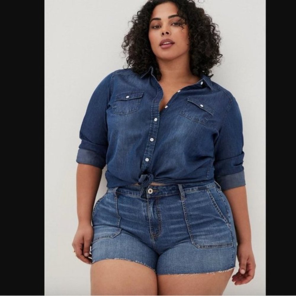 Nwt Torrid 3.5 Inch Vintage Stretch High-Rise Jean Short, Sz 2x